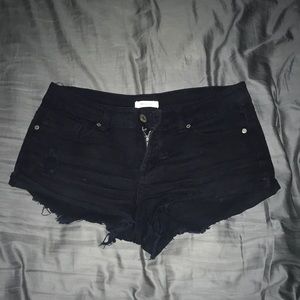 Women’s black jean shorts